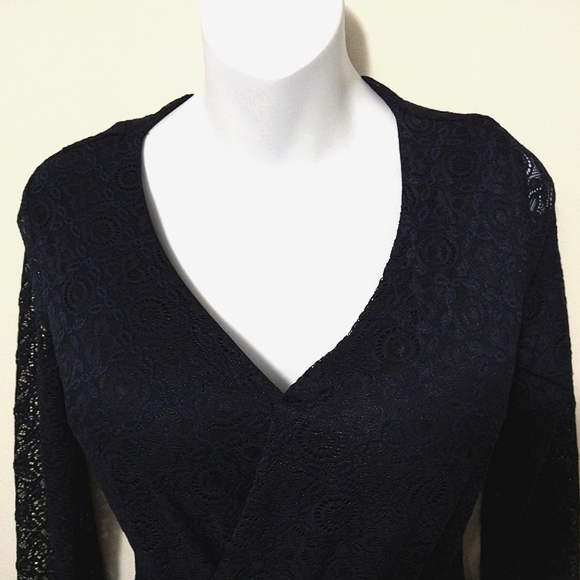 Xhilaration Long Sleeve Laced Bodysuit Shirt NWT - Picture 2 of 13